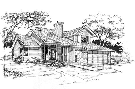 Shed House Plan with 1783 Square Feet and 3 Bedrooms from Dream Home Source | House Plan Code DHSW26835 Front Porch House Plans, Texas House Plans, Shed House, Modern Contemporary House Plans, Shed House Plans, Contemporary Style House, House With Balcony, Blueprint Pictures, Narrow Lot House Plans