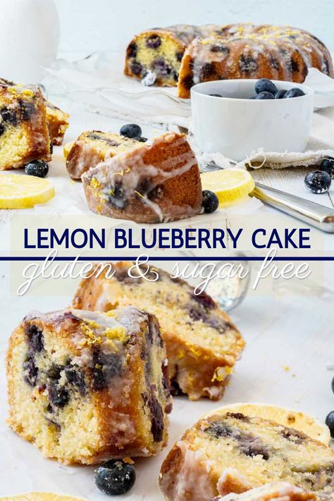 Low Calorie Lemon Blueberry Cake, Gluten Free Blueberry Bundt Cake, Monk Fruit Baking Recipes, Sugar Free Lemon Blueberry Cake, Cake Made With Monk Fruit, Monk Fruit Sweetener Dessert Recipes, Liquid Monk Fruit Recipes, Desserts Using Monk Fruit Sweetener, Monk Fruit Cake