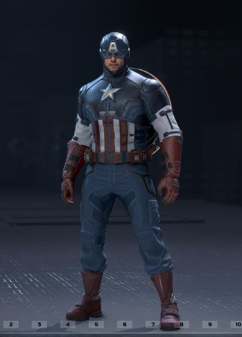 Ultimate Patriot - Gamer Escape's Avengers Wiki Captain America Outfit, Avengers Games, Superhero Comics Art, Marvel Concept Art, Captain America Cosplay, America Outfit, Avengers Art, Marvel Artwork, Hero Costumes