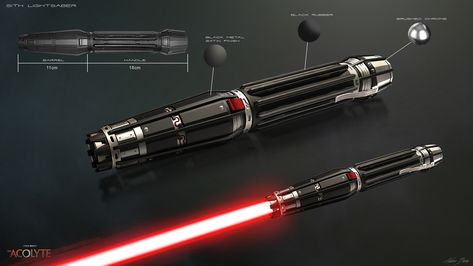 "Star Wars Acolyte: Sith Lightsaber Refined Concepts" by Adam Burn Lightsaber Concept Art, Lightsaber Concept, Lightsaber Designs, Sith Lightsaber, Lightsaber Design, Sabre Laser, Jedi Sith, Dark Side Star Wars, The Sith