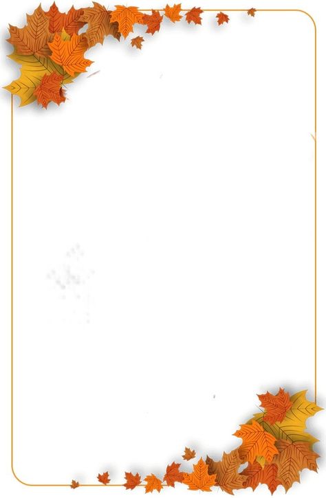 Fall Borders And Frames, Orange Frame Border, Autumn Border Frame, Thanksgiving Invitation Template, Fall Borders, Flower Background Images, Fall Menu, Wedding Card Frames, Painted Driftwood