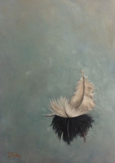 Floating. 16x12" oil on canvas Cyanotype Process, Acrylic Ideas, Painting Competition, Random Inspiration, Bird Wings, Feather Painting, Impressionism Art, The Don, Art Black