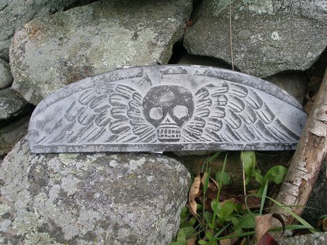 Issac Fuller Winged Skull Graveyard Symbols, Gravestone Symbols, Blank Gravestone, Winged Skull Gravestone Tattoo, Butterfly Gravestone, Newton Massachusetts, Cemetery Symbolism Stones, Jacket Painting, Winged Skull