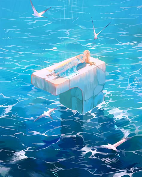 Water Art, Painting Ideas On Canvas, Arte Sketchbook, Fantasy Art Landscapes, 판타지 아트, Fantasy Landscape, Scenery Wallpaper, Anime Scenery, Pretty Art