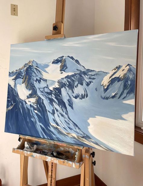 Modern Painting Ideas, Mountain Range Painting, Mountain Acrylic Painting, Mountain Painting Acrylic, Mountain Oil Painting, Painting Mountains, Canvas Art For Sale, Mountains Painting, Painting Landscapes