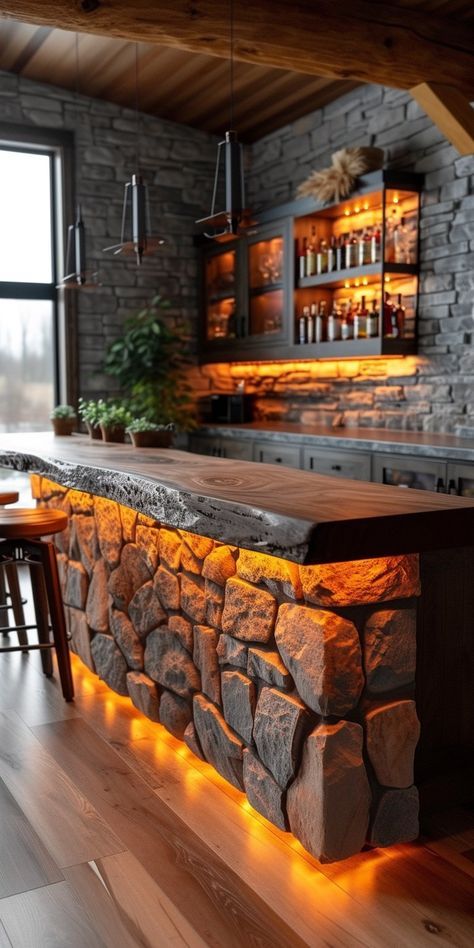 Basement Remodel Flooring, Chill Basement Ideas, Bar Ideas For Restaurants, Home Bar Lounge Room Ideas, Restaurant Bar Ideas, Rustic Bar Ideas, Bar Lounge Room Ideas, Home Bar Lounge, Bar Decoration Ideas