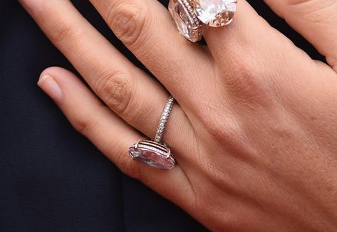 Blake Lively's iconic $2m engagement ring from Ryan Reynolds holds a special secret | HELLO! Blake Lively Engagement Ring, Beautiful Wedding Ring Sets, Pink Diamond Engagement Ring, Pink Sapphire Ring Engagement, Engagement Ring Inspiration, Engagement Rings For Women, Engagement Rings Affordable, Moissanite Engagement Ring Oval, Celebrity Engagement Rings