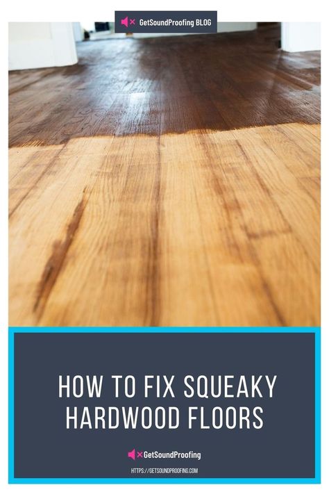 While hardwood floors can be a stunning feature of your home, they can also be one of the most annoying if they squeak with every step you take. | How To Fix Squeaky Hardwood Floors | Why Your Floor May Squeak | How To Fix Squeaky Floors | #woodfloors #hardwoodfloors #hardwoodflooring Fix Squeaky Floors, Squeaky Floors, Old Wood Floors, Tile Steps, Hobby Room, Every Step You Take, Wooden Storage, Old Wood, Sound Proofing