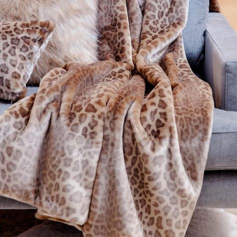 Fabulous Furs Signature Series Vintage Leopard Faux Fur Throw Blanket – Paynes Gray Cozy Fall Living Room, Fall Living Room Decor, Fall Living Room, Faux Fur Throw Blanket, Vintage Leopard, Fabulous Furs, Fur Throw Blanket, Fur Throw Pillows, Fur Throw