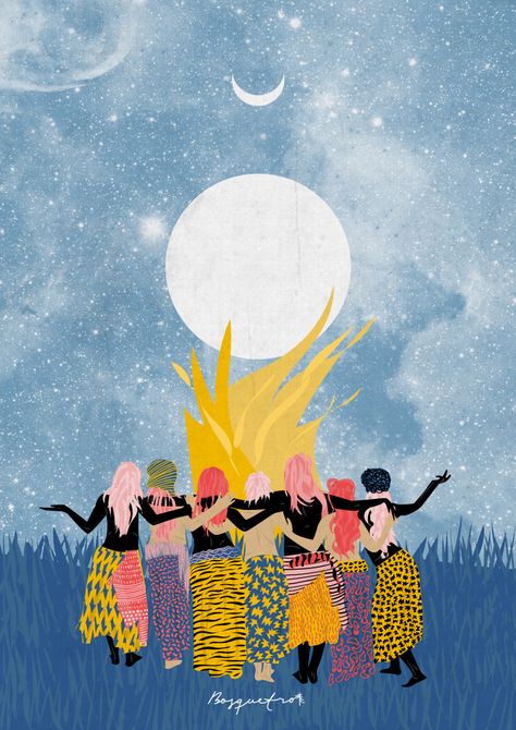 Women Dancing in the Moonlight – Fubiz Media Women Together Art, Women Dancing Together, Womens Circle, Distance Reiki, Women Circle, Dancing Woman, Women Dancing, Women's Circle, Dancing In The Moonlight