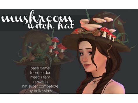 Mushroom Witch Hat, Halloween Filter, Mushroom Witch, Halloween Filters, Filter Makeup, Celestial Witch, Zombie Christmas, Fantasy Play, Hat Base