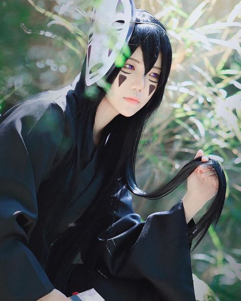 Kaonashi 🎭 No Face cosplayed by SimYeon ~.~ No Face Cosplay Makeup, No Face Halloween Costume, Cosplay Ideas Black Hair, No Face Cosplay, No Face Costume, Cara Makeup, Chihiro Cosplay, Ghibli Artwork, Mask Girl