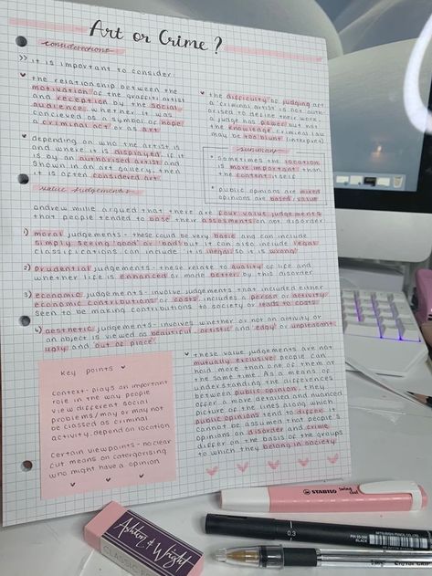 Cute aesthetic pink school notes Cassie taking notes in Logan's class Asthetic Notes Pink, Law And Criminology Notes, Criminology Notes Ideas, Law Study Notes Aesthetic, Criminology Study, Law Study Notes, Studying Criminology, Study Notes Pretty, Study Criminology