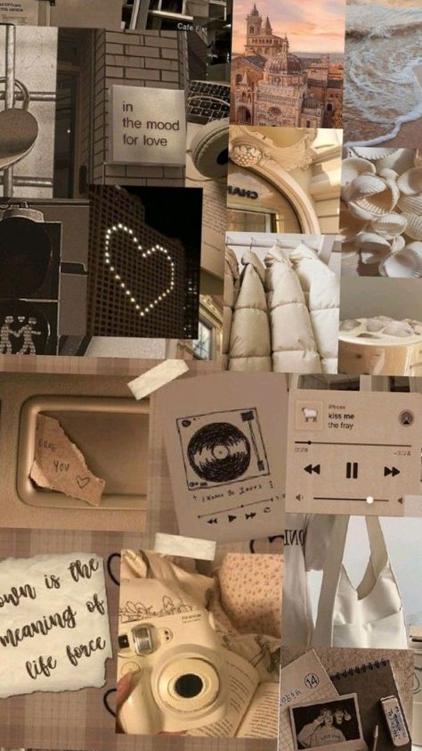 Collages Aesthetic Vintage, City Wallpapers, College Wallpaper, Brown Paper Package, Cottagecore Wallpaper, Black And Gold Aesthetic, Color Collage, Collage Phone Case, Simple Phone Wallpapers