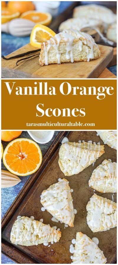 Citrus Scones, Flaky Scones, Orange Scones Recipe, Vanilla Bean Paste, Scones Recipe Easy, Orange Scones, Lemon Scones, Vanilla Recipes, Cream Scones