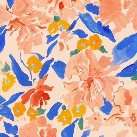 Animated Illustration, Flowers Painted, Arte Inspo, Print Inspiration, Floral Artwork, Beautiful Drawings, Pattern Illustration, Textile Prints, Surface Pattern Design