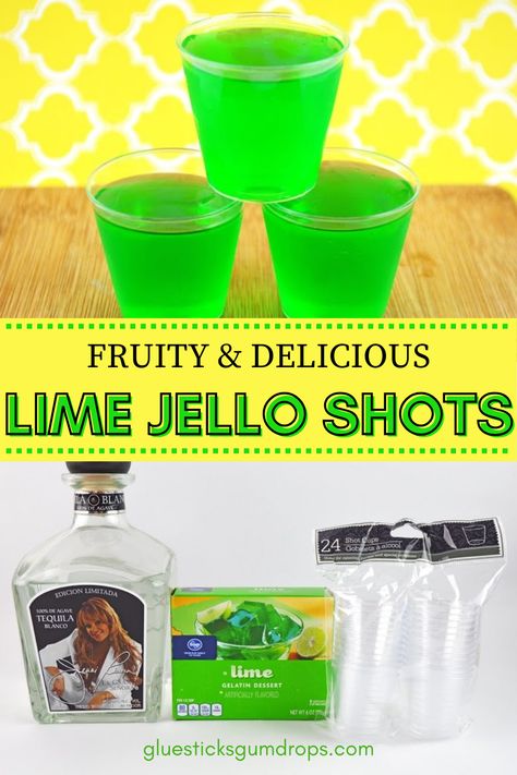 lime tequila jello shots and the ingredients for making them Tequila Lime Jello Shots, Tequila Jello Shot Recipe, Jello Shots Tequila, Fun Jello Shots, Malibu Jello Shots, Lime Jello Shots, Tequila Jello Shots, Margarita Jello Shots, Margarita Jello