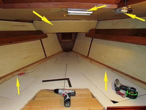 Sail Boat Interiors, Sailboat Interior Remodel, Small Yacht Interior, Boat Interior Ideas Cabins, Sailboat Interior Ideas, Small Sailboat Interior Ideas, Small Boat Interior Ideas, Boat Decorating Ideas Interiors, Small Sailboat Interior