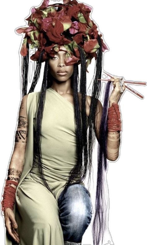 Erykah Badu Erykah Badu, A Woman, On Twitter, Twitter, Flowers, Hair, Black