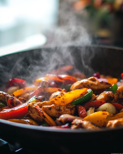 🍗✨ Get ready to spice up your dinner with these mouthwatering homemade Sizzling Chicken Fajitas! 🔥🌶️ With colorful bell peppers and sweet onions, this vibrant dish is not only delicious but also a feast for the eyes! 😍👌 Captured with a Sony A7R IV, the soft diffused lighting and shallow depth of field bring out every juicy detail, making it almost too beautiful to eat! 📸🍽️ Who’s ready to dive i... Sizzling Chicken, Sweet Onions, Chicken Fajitas, Depth Of Field, Sweet Onion, Bell Peppers, Fajitas, Womens Health, Spice Up