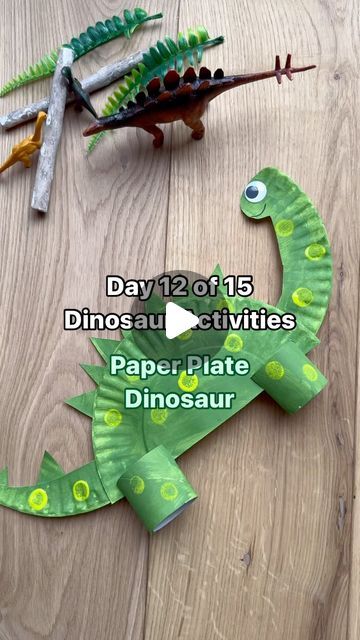 Mandisa Watts on Instagram: "Paper Plate Dinosaur. Follow @happytoddlerplaytime for more easy activity and craft ideas for kids. And did you know we’re not just for toddlers!!!  Visit happytoddlerplaytime.com for details on this idea and more ways to keep kids 0-12 years old off screens, busy learning and having fun." Walking Dinosaur Craft, Dinosaur Toddler Art, Dinosaur Camp Activities, Easy Dinosaur Crafts For Toddlers, Dino Crafts Toddlers, Dino Crafts For Kids, Dinosaur Crafts For Toddlers, Dinosaur Activities For Toddlers, Paper Plate Dinosaur