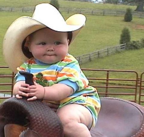 ridem' cowboy! Chubby Baby Boy, Future Cowboy, Wilford Brimley, Fat Babies, Fat Baby, Chubby Baby, Chunky Baby, Chunky Babies, Cowboy Baby