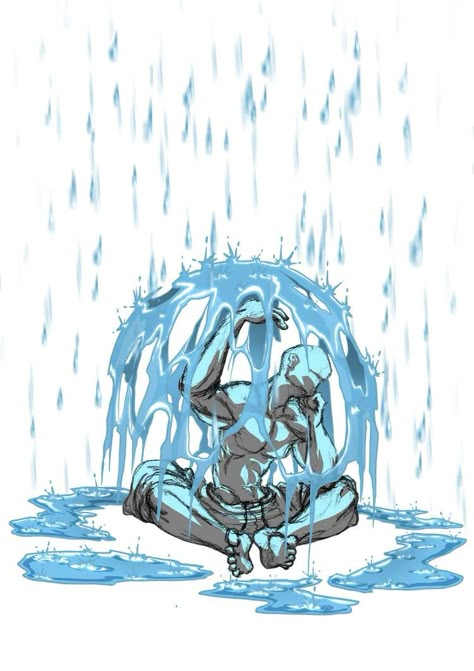 Waterbending Poses, Avatar Waterbending, Super Powers Art, The Avatar, Avatar The Last Airbender Art, Magic Design, Concept Art Drawing, Fantasy Concept Art, Magic Art