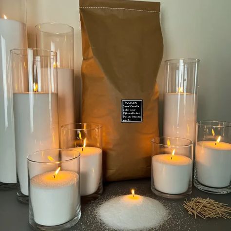 Sand Wax Candles, Bulk Aesthetic, Sand Decor, Powder Candle, Wax For Candles, Scented Candles Aesthetic, Candles Trends, Pearl Wax, Pearl Candle