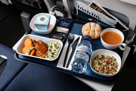 British Airways Finally Improves Its Catering  Business of Loyalty  British Airways is improving its catering on long-haul routes. This comes after the airline had cut what customers received on some routes. British Airways  Skift Take: After so much bad news for passengers flying on British Airways there's finally a bit of improvement coming to the airline  but only for international travelers.   Grant Martin  An upgraded meal service is coming to British Airways reversing a long campaign of cuts to the airlinesin-flight experience.  The upgrade is focused on long-haul economy service for the cabin it calls World Traveller. Starting January 17 in what the airline says is a multi-million pound investment passengers will be served an improved four-course meal while upgraded snack baskets wi Airline Catering, Four Course Meal, In-flight Meal, Meal Service, Airplane Food, Airline Food, Halal Food, Catering Business, Halal Recipes