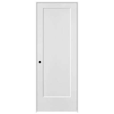 24 in. x 80 in. Lincoln Park 1-Panel Left-Handed Hollow-Core Primed Composite Single Prehung Interior Door Single Panel Door, Interior Closet Doors, Prime And Composite, Wood Hinges, Prehung Interior Doors, Hollow Core Doors, Prehung Doors, Shaker Doors, Door Molding