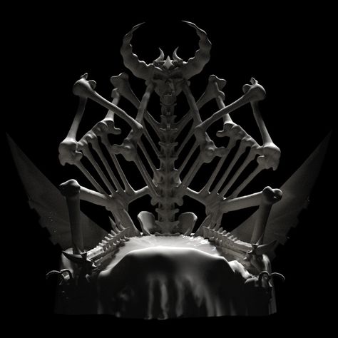 3D file SKELETOR'S THRONE・Model to download and 3D print・Cults Throne Made Of Bones, Masters Of The Universe, Warhammer 40k, 3d Printing