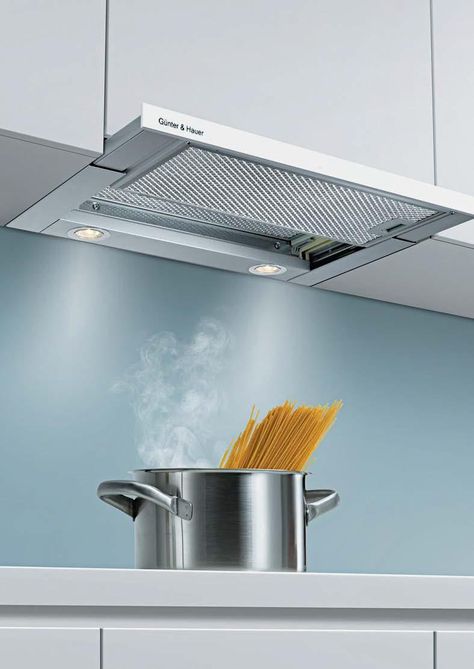 Günter & Hauer Built-in hood Professional Appliances, House Balcony, Exhaust Hood, Extractor Hood, Rest House, Kitchen Hoods, Cooker Hoods, Kitchen Appliance, Stove Top