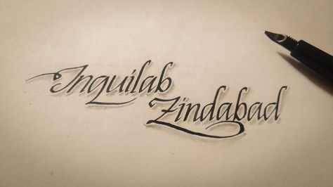 Long live the revolution Inquilab Zindabad, The Revolution, Long Live, Arabic Calligraphy, Calligraphy, Typography, Quick Saves