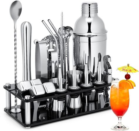 $38.99 Bartending Kit, Bartender Kit, Martini Shaker, Whiskey Stones, Bar Tool Set, Cocktail Shaker Set, Cocktail Kits, Drink Mixer, Cocktail Set