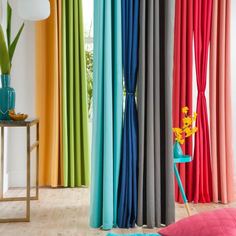 Available in eight solid colours to match every mood, our Colour Connect collection coordinates with any décor scheme. Experiment with mixing and matching two or three colours together to lift your spirits and express your personality Curtain Combination Ideas, Colour Curtains, Living Room Curtain Ideas, Room Curtain Ideas, Living Room Curtain, Elevated Bed, Curtains Ideas, Bird Houses Diy, Curtain Ideas