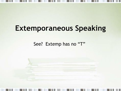 Extemporaneous Speech, Introduction Quotes, Outline Format, Ppt Free, The More You Know, To Speak, Powerpoint Presentation, Presentation, Free Download