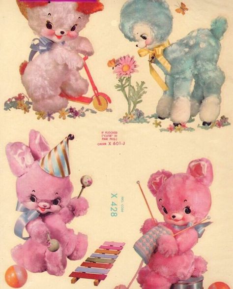 ☁️ Rushton Toys, Pastel Vintage, Vintage Nursery, Vintage Kitsch, Arte Inspo, Vintage Greeting Cards, Creepy Cute, Melanie Martinez, Vintage Cards