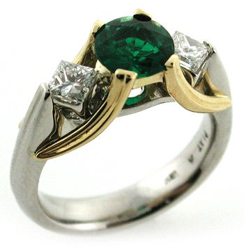 Love this... But, I'm allergic to silver, so I'd need Yellow Gold in place of the Silver & Rose Gold where the Yellow Gold is; or White Gold w Yellow Gold. The Emerald is perfect :) Marvel Jewelry, Fandom Jewelry, Marvel Clothes, Emerald Diamond Ring, Fantasy Jewelry, The Ring, Emerald Diamond, Pretty Jewellery, Cute Jewelry