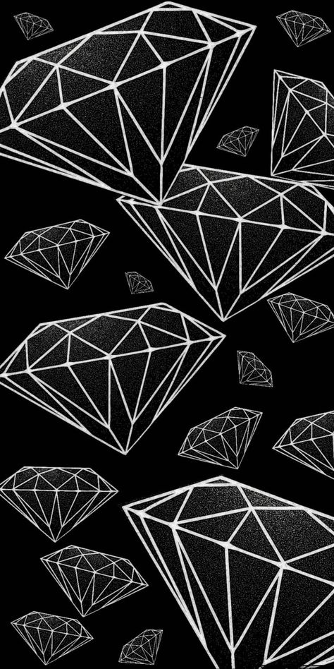 Diamond Mural, Diamond Crown Tattoo, Black Diamond Wallpaper, Diamond Wallpapers, Diamond Wallpaper Iphone, Doodle Calligraphy, Dollar Tattoo, Diamond Tattoo Designs, Coco Chanel Wallpaper