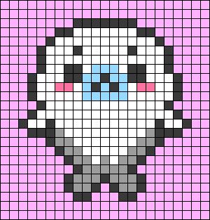 Alpha pattern #56572 | BraceletBook Kawaii Beads Pattern, Squishmallow Pixel Art, Art Alpha Pattern, Pixel Art Alpha Pattern, Cute Pixel Art Kawaii, Kawaii Perler Bead Patterns, Cool Kids Crafts, Kawaii Perler, Kawaii Pixel Art