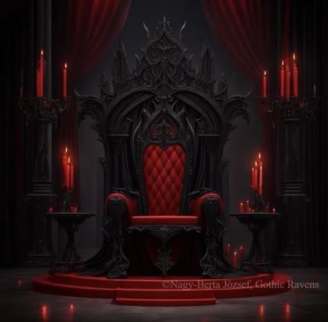 Witchy Furniture, Dragon Vampire, Vampire Lair, Vampire Bedroom, Vampire Room, Anime Graphics, Witchy Bedroom, Gothic Homes, Vampire House