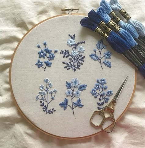 Clothes Embroidery Diy, Hand Embroidery Patterns Flowers, Basic Embroidery Stitches, Pola Sulam, Embroidery Stitches Tutorial, Hand Embroidery Flowers, Hand Embroidery Projects, Embroidery Flowers Pattern, Embroidery On Clothes