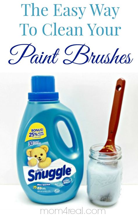 How To Clean Paint Brushes ~ Tip of the Day - Mom 4 Real Clean Paint Brushes, Painted Furniture Ideas, Homemade Toilet Cleaner, Cleaning Paint Brushes, Cleaning Painted Walls, Glass Cooktop, Clean Dishwasher, Toilet Cleaning, Tip Of The Day