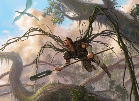 Vines of the Recluse - MtG Art from Oath of the Gatewatch Dan Scott, Wood Magic, Mtg Art, Magic Design, Magic Aesthetic, Japon Illustration, Forest Creatures, Manama, Fantasy Concept Art