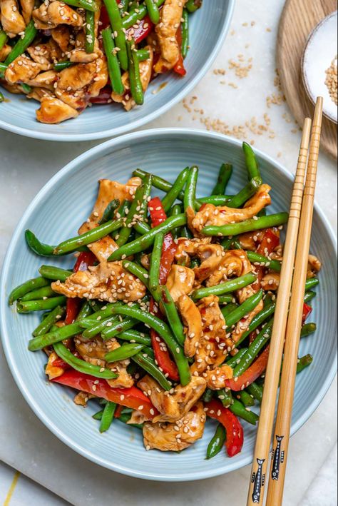 Make this Sesame Chicken Stir-fry on those Busy Back to School Nights! | Clean Food Crush Cfc Recipes, Sesame Chicken Stir Fry, Atlantic Cod, Breakfast Frittata, Stir Fry Recipes Chicken, Clean Food Crush, Blue Plate, Food Crush, Sesame Chicken