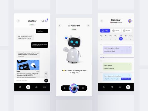 Chat Bot Ui Design, Chatbot Ui Design, Chatbot App, Chatbot Design, Mobile App Inspiration, Motion Wallpapers, Mobile App Design Inspiration, App Interface Design, Mobile Web Design