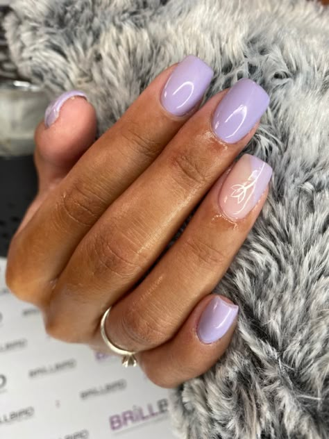 Pastel Square Nails, Simple Spring Nails Short, Cute Spring Nails Simple, Spring Nails Square, Spring Pastel Nails, Spring Nails Simple, Purple Spring Nails, Easy Nail Polish, Nail Art Designs For Beginners