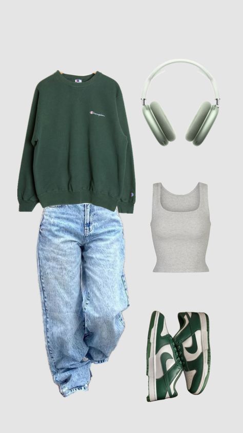 School Trip Outfit, Job Interviews, Casual Outfit Inspiration, School Trip, School Fits, Viral Video, Nike Green, Cute Everyday Outfits, Cute Simple Outfits