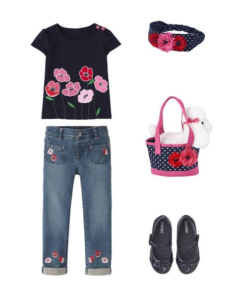 Gymboree | Girls Outfit | Playful Poppies Collection Gymboree Girl Outfits, Embroidered Poppies, Gymboree Girl, Anime Dragon Ball, Childrens Clothes, Poppies, Girl Outfits, Pink