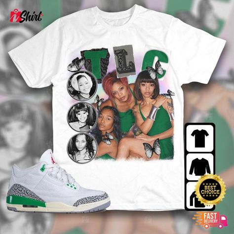 Lucky Green Outfit, Tlc 90s, Jordan 3 Outfit Women, Jordan 3 Lucky Green, 3s Outfit, Jordan 3 Outfit, Green Jordans, Jordan Outfit, Jordan Outfits